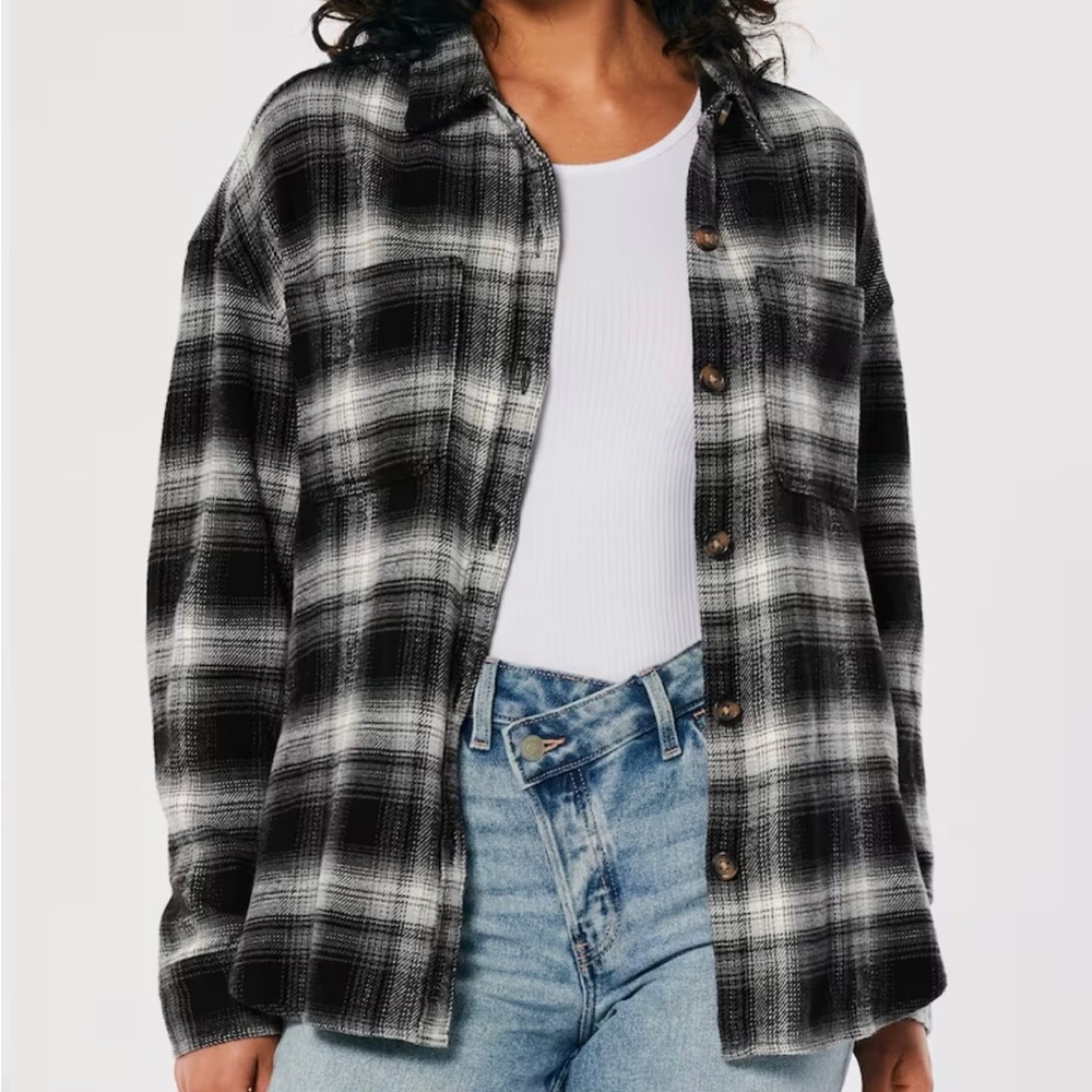 Hollister Oversized Flannel Jacket